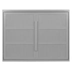 Cama de pared Queen Size Murphy con luces LED, blanco/gris-ModernLuxe