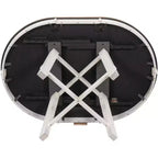 Mesa de comedor Whisen Farmhouse con base en forma de X de 4 patas y extensión de 40.6 cm