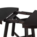 Mesa de comedor Whisen Farmhouse con base en forma de X de 4 patas y extensión de 40.6 cm