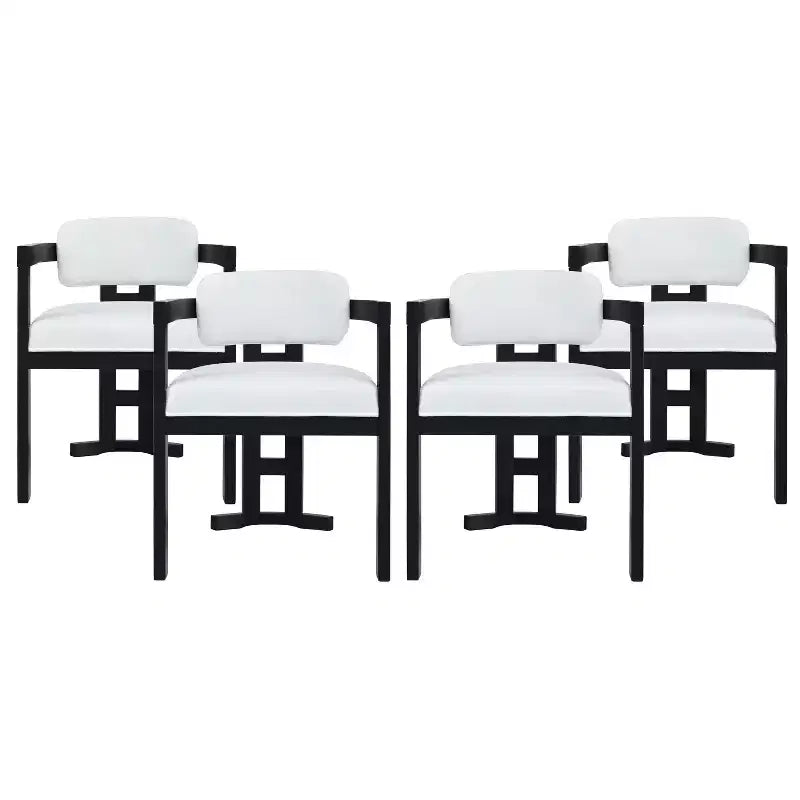 Christopher Knight Home Luna Sillas de comedor modernas de madera de abedul tapizadas (juego de 4)