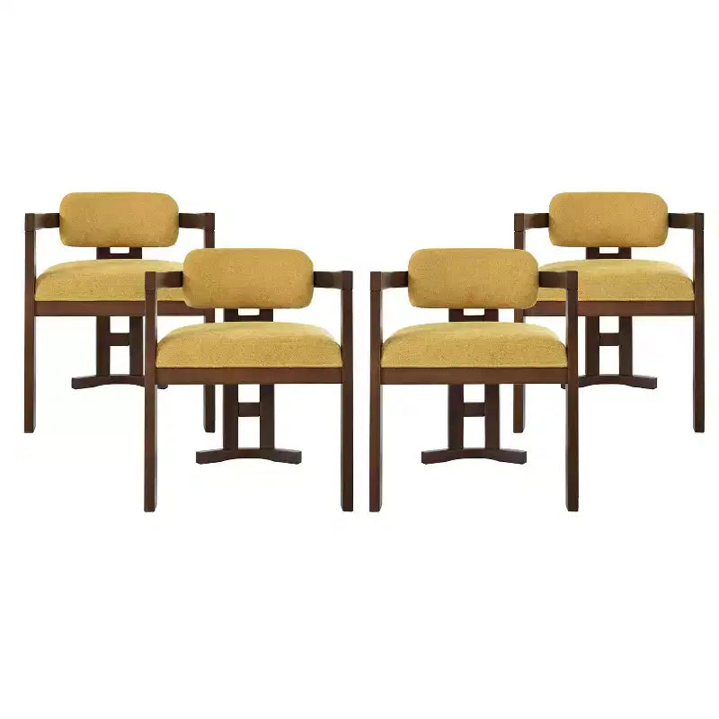 Christopher Knight Home Luna Sillas de comedor modernas de madera de abedul tapizadas (juego de 4)