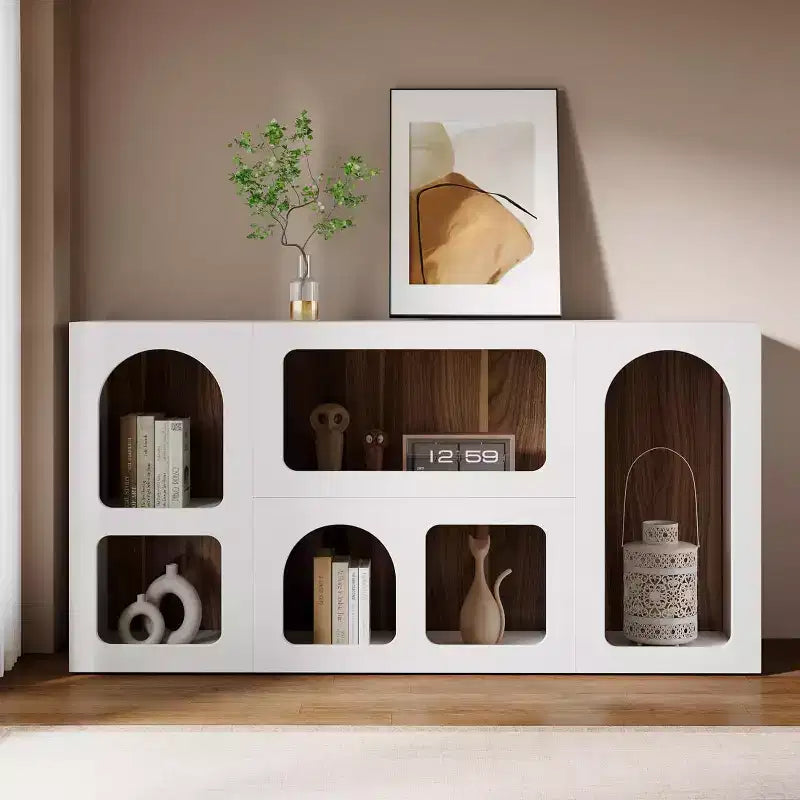 Mesa Consola Lantine 59, Organizador de Almacenamiento Moderno, Mesa de Entrada Mesa Sofá Detrás del Sofá para Sala de Estar, Pasillo, Vestíbulo