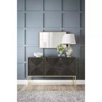 Mueble decorativo contemporáneo Elinmore de Signature Design by Ashley, acabado marrón/dorado