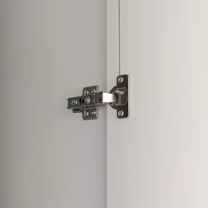 Armario de dos puertas blanco minimalista Famapy con barra para colgar y almacenamiento organizado