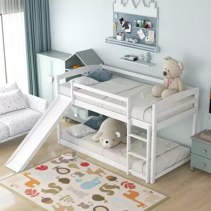 Litera Whisen doble sobre doble con tobogán convertible y escalera