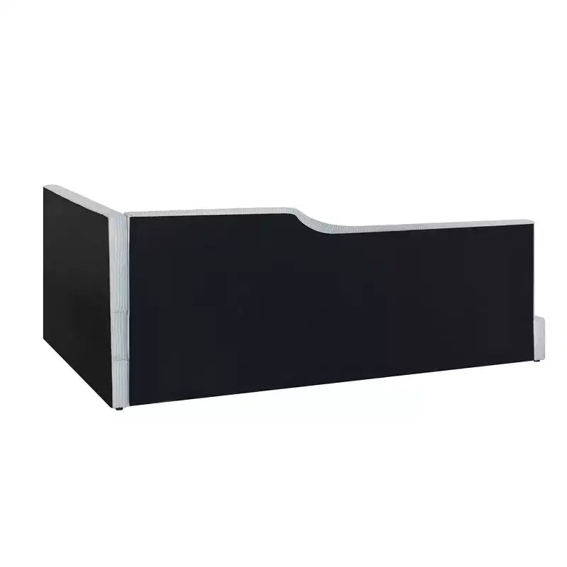 Cama nido tapizada en pana con forma de L, tamaño doble/matrimonial, con dos camas individuales, 4D - ModernLuxe