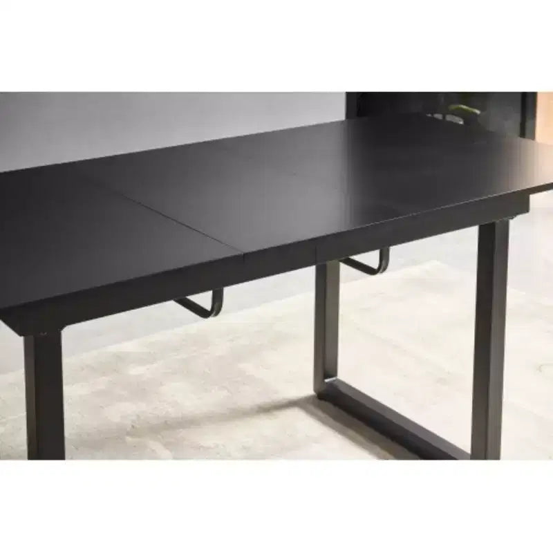 Mesa de comedor extensible cuadrada con pata de metal, mesa de cocina moderna que ahorra espacio para sala de estar
