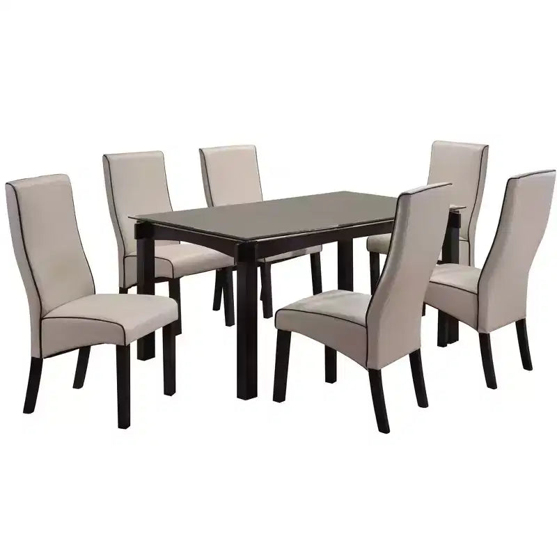 Kings Brand Furniture Pentam, juego de 2 sillas laterales de piel sintética para comedor y cocina