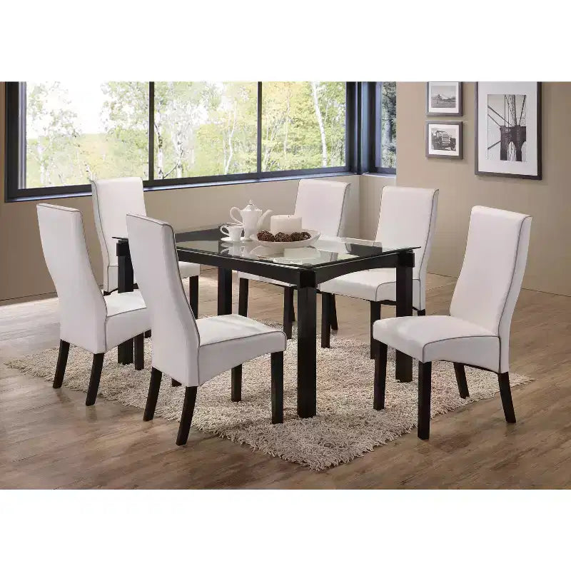 Kings Brand Furniture Pentam, juego de 2 sillas laterales de piel sintética para comedor y cocina
