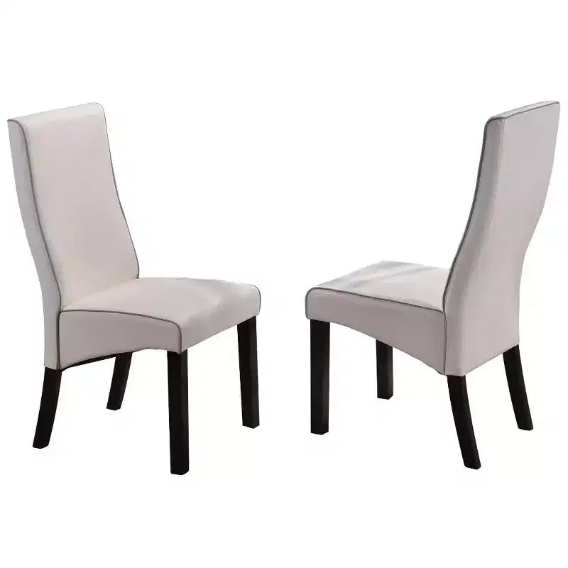 Kings Brand Furniture Pentam, juego de 2 sillas laterales de piel sintética para comedor y cocina