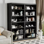 PexFix Armario decorativo de madera de 36x31x16 con estante ajustable y almacenamiento sin puerta, color negro