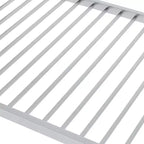 Litera baja doble sobre doble de metal Whisen con escalera y barandilla