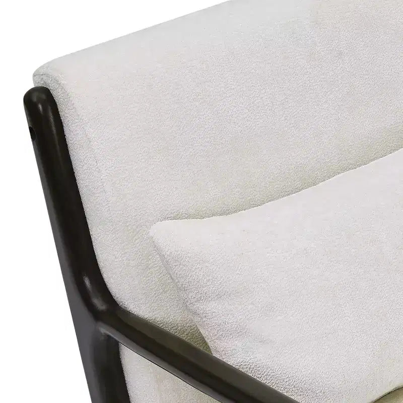 Sillón decorativo de estilo moderno de mediados de siglo Eterna de Roundhill Furniture con almohada lumbar extraíble