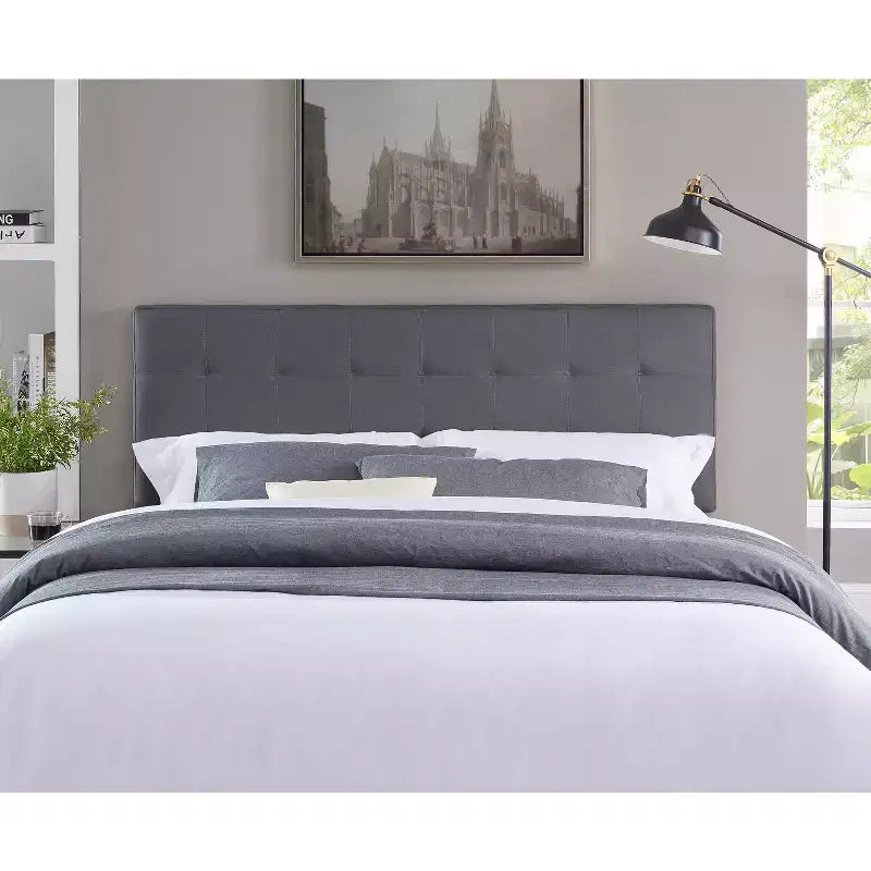 Cabecero Home Imports Emporium con capitoné de canal cuadrado tamaño queen para cama queen size