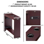 Mesa auxiliar de Home Imports Emporium con puertos USB y tomas de corriente, mesa auxiliar estrecha para dormitorio y sala de estar