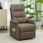 Sillón Reclinable Eléctrico HOMCOM Power Lift, con Mando a Distancia, Bolsillos Laterales, Resortes Ensacados, Respaldo Acolchado, Montaje Rápido