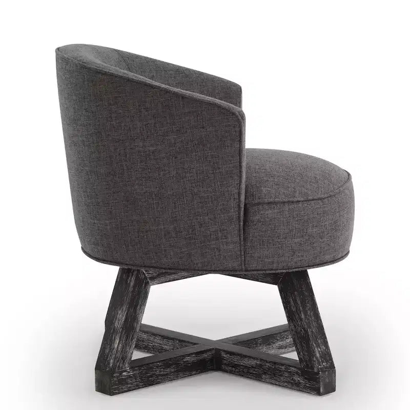 GDFStudio Glenn Silla Giratoria 360 con Tapizado de Lino y Base de Caucho