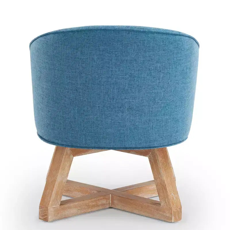 GDFStudio Glenn Silla Giratoria 360 con Tapizado de Lino y Base de Caucho