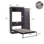 Cama Plegable Whisen Wood con Armario y Cajones