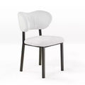 Upholstered Dining Side Chairs Set of 2, White