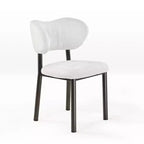 Upholstered Dining Side Chairs Set of 2, White
