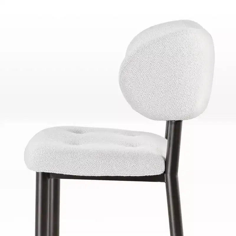 Sillas de comedor tapizadas (juego de 2), blancas