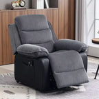 Sillón reclinable eléctrico HOMCOM con función de levantamiento, masaje y calor, con mandos a distancia y bolsillos laterales, gris