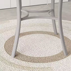 VECELO Mesa de comedor redonda de 36 pulgadas para 4, cubierta de mesa de bar de imitación mármol con patas de metal para cocina, espacios pequeños