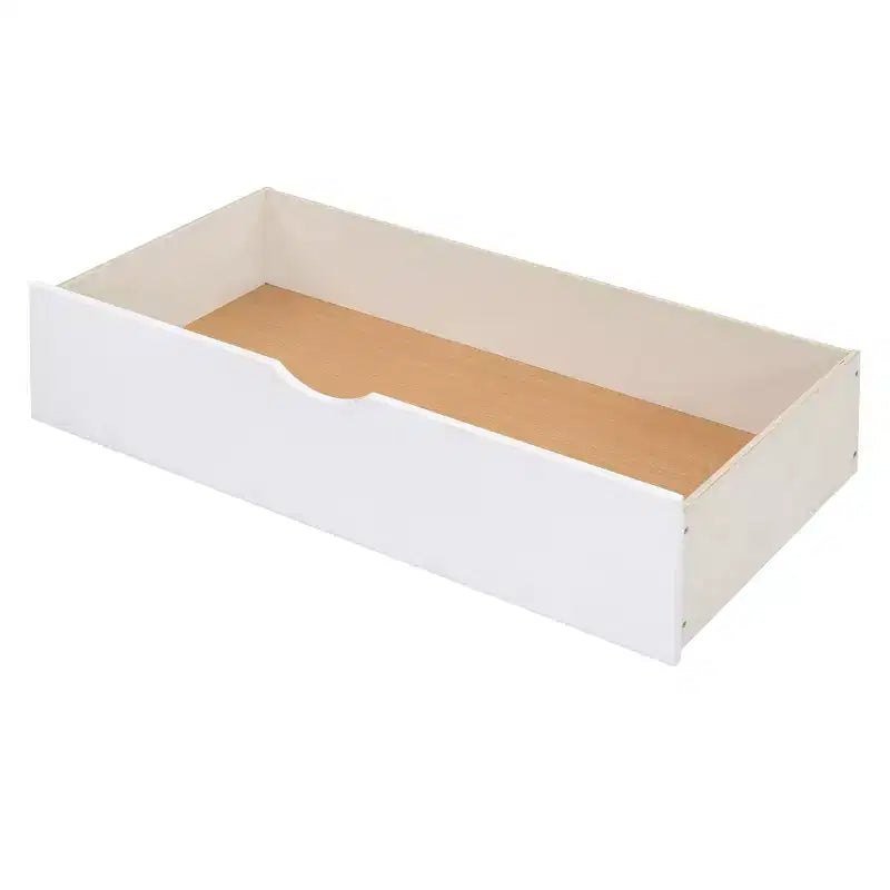 Cama nido de madera doble/matrimonial con 2 cajones, armario todo en uno y estantes - ModernLuxe