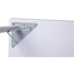 Juego de mesa y sillas de actividades Bintiva Mesa de 24x48 con borde rociado gris y patas ajustables y 4 sillas de aula ZUUL azules de 12