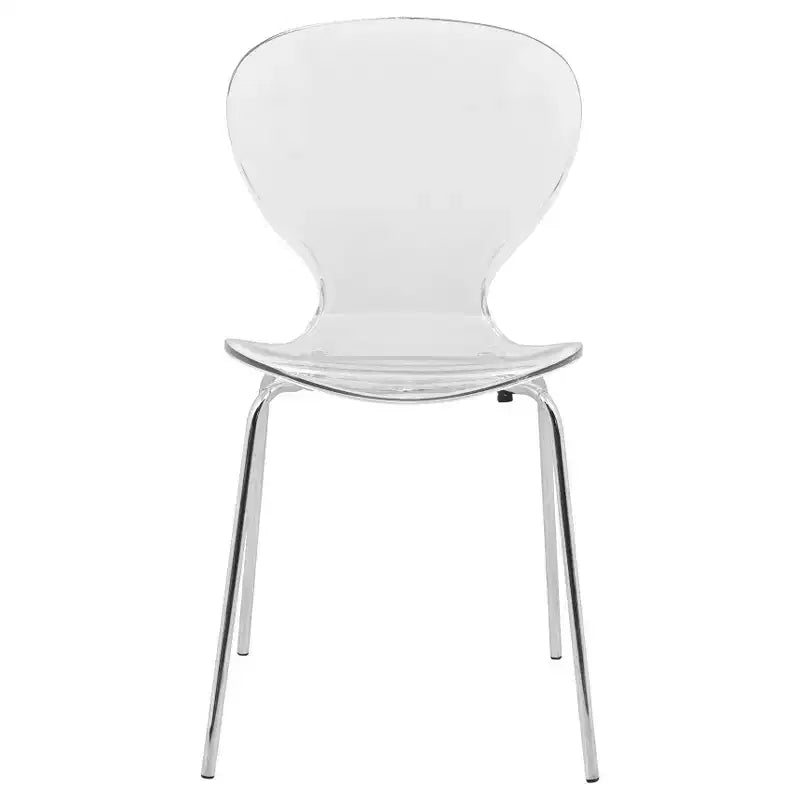Juego de comedor LeisureMod Bristol de 5 piezas en color blanco - Mesa redonda y 4 sillas de comedor ergonómicas de plástico