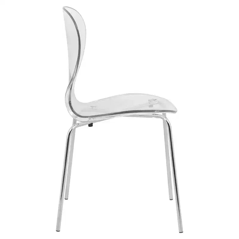 Juego de comedor LeisureMod Bristol de 5 piezas en color blanco - Mesa redonda y 4 sillas de comedor ergonómicas de plástico
