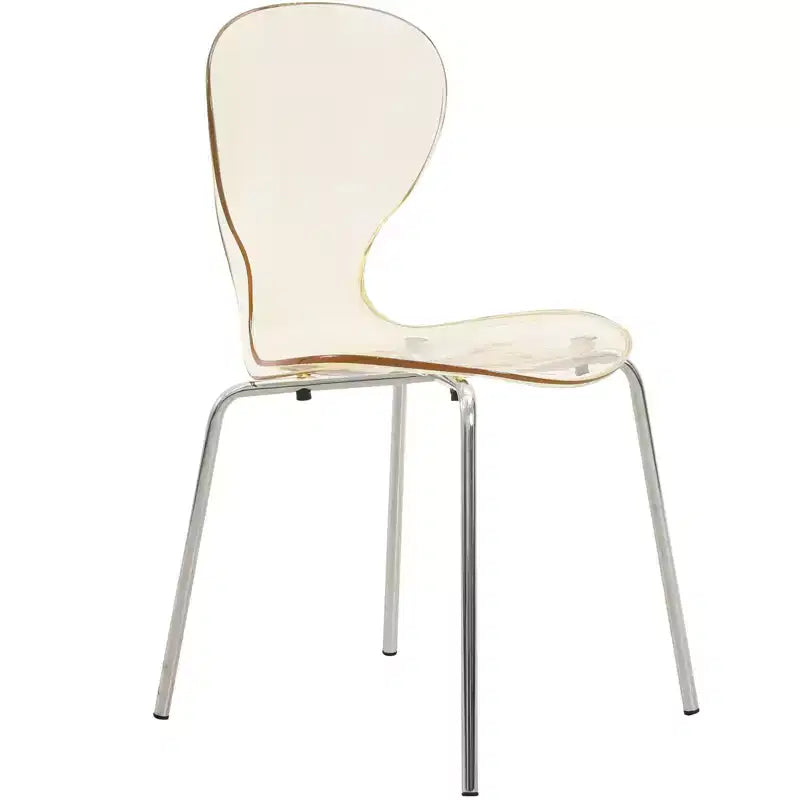 Juego de comedor LeisureMod Bristol de 5 piezas en color blanco - Mesa redonda y 4 sillas de comedor ergonómicas de plástico