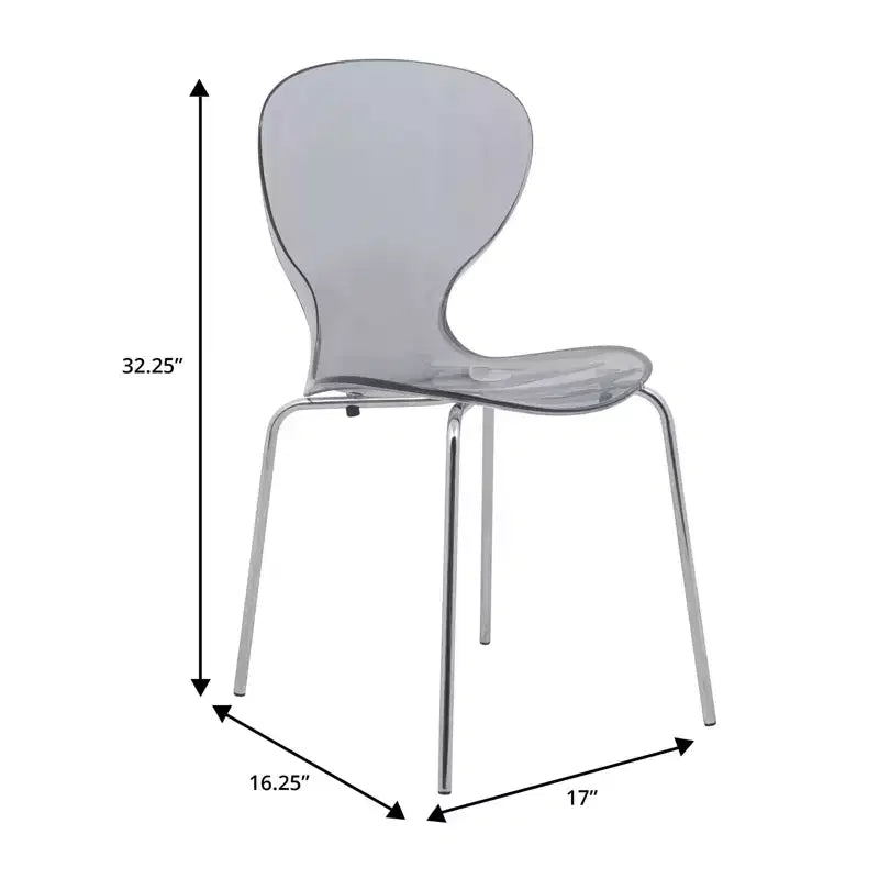 Juego de comedor LeisureMod Bristol de 5 piezas en color blanco - Mesa redonda y 4 sillas de comedor ergonómicas de plástico