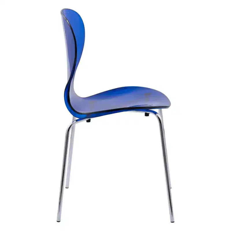 Juego de comedor LeisureMod Bristol de 5 piezas en color blanco - Mesa redonda y 4 sillas de comedor ergonómicas de plástico