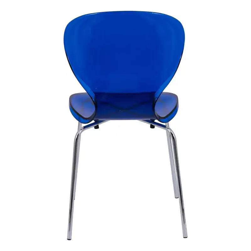 Juego de comedor LeisureMod Bristol de 5 piezas en color blanco - Mesa redonda y 4 sillas de comedor ergonómicas de plástico