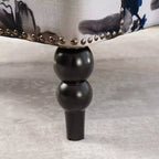 GDFStudio Eve - Sillón de club tapizado de tela contemporáneo con ribete de cabeza de clavo, estampado floral