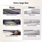 41.34 Sillón tapizado de pana de gran tamaño, sofá individual con otomana y asiento grande, sillón moderno de lectura para dormitorio o sala de estar