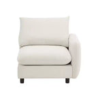 Christopher Knight Home Acker - Juego de sofá seccional modular moderno tapizado de 5 piezas, color blanco