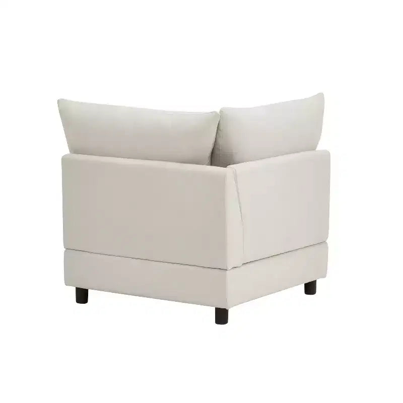 Christopher Knight Home Acker - Juego de sofá seccional modular moderno tapizado de 5 piezas, color blanco