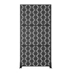 Pantalla cuadrada 01 de acero galvanizado negro 183x90x40cm