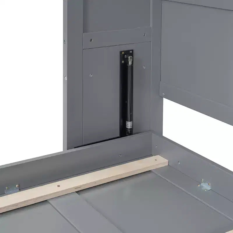 Cama de pared Whisen Modern Design Queen Size Murphy Bed, plegable en un gabinete con estantes superiores y puertos USB
