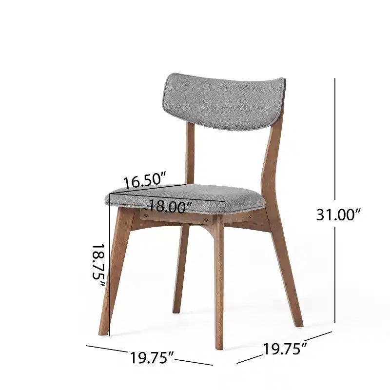 Juego de comedor tapizado Christopher Knight Home Walton de 7 piezas de madera de caucho de estilo moderno de mediados de siglo