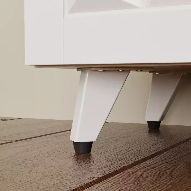 Famapy 4 - Cómoda con superficie decorada con rombos de 4 puertas para el almacenamiento en la sala de estar