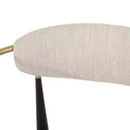 Christopher Knight Home Alger Taburetes de barra modernos de tela tapizados en hierro de 63,5 cm (juego de 2)