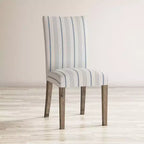Jofran, sillas de comedor Parsons tapizadas de madera cepillada con alambre, acabado Coastal (juego de 2)