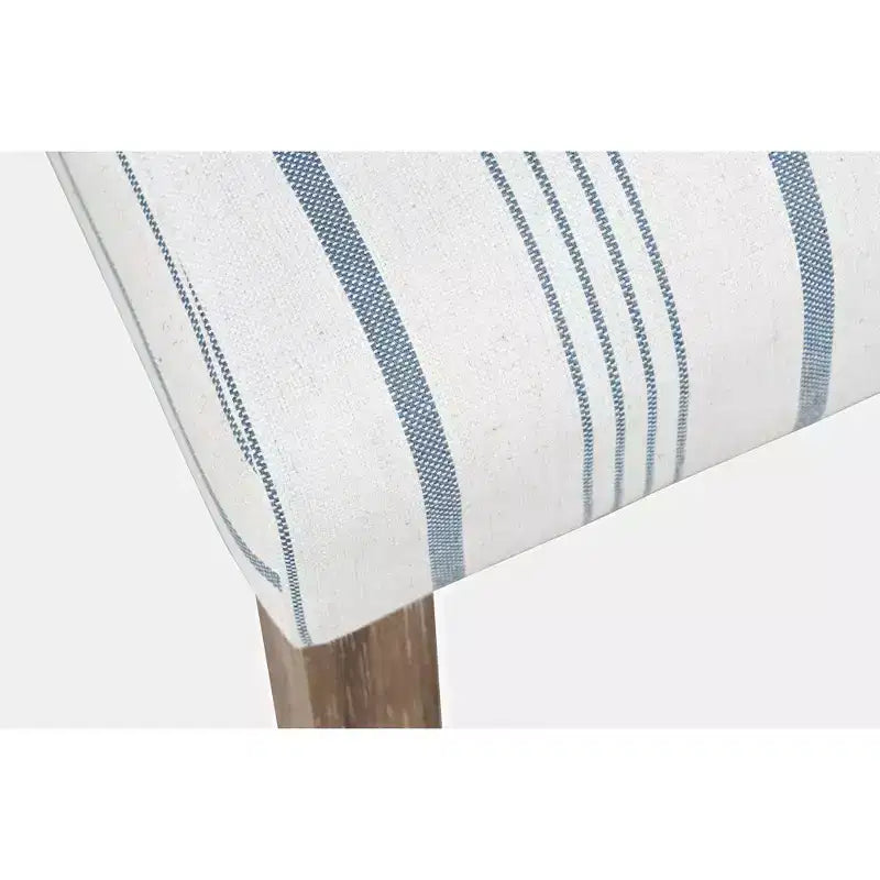 Jofran, sillas de comedor Parsons tapizadas de madera cepillada con alambre, acabado Coastal (juego de 2)