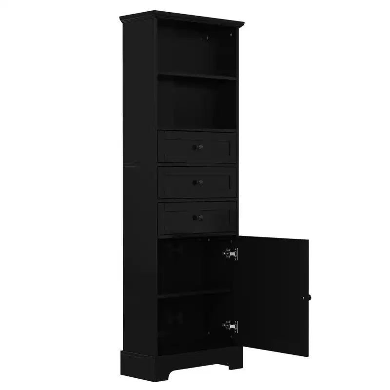 Armario de almacenamiento vertical Whisen con cajones y estantes ajustables para baño, estudio, oficina e interiores