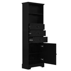 Armario de almacenamiento vertical Whisen con cajones y estantes ajustables para baño, estudio, oficina e interiores