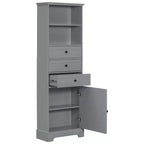 Armario de almacenamiento vertical Whisen con cajones y estantes ajustables para baño, estudio, oficina e interiores